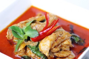 Chicken red curry.